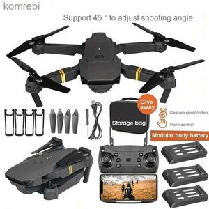 Drones E58 Télécommande HD Double Caméra Drone All-round LED Éclairage Geste Prendre des photos Mode sans tête 360 Tumbling 24313