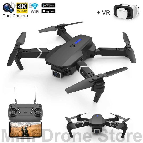 DRONES E88 / E525 Pliage quatre hélicoptères avec caméra mini drone VR 4k HD Photographie aérienne WiFi FPV RTF RC Helicopter Toys Retour gratuit D240509