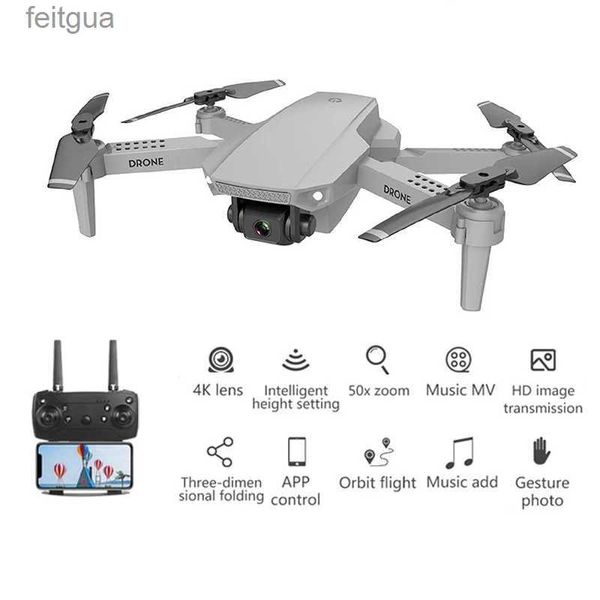 Drones E88 pliable 4K Mini Drone RC Quadrocopter avec WIFI FPV grand Angle HD caméra hélicoptère hauteur gardant jouets garçon cadeau YQ240211