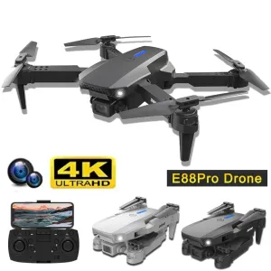 Drones E88 Pro Professional Drone avec appareil photo RC Drone 4K Profesinal HD Caméra pliable Hélicoptère WiFi Aerial Photography Toys