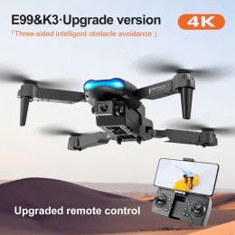 Drones E99 K3 Pro 4K HD Cámara de drones UAV Modo de retención High Mini RC Wifi Fotografía aérea Toya de cuádruple