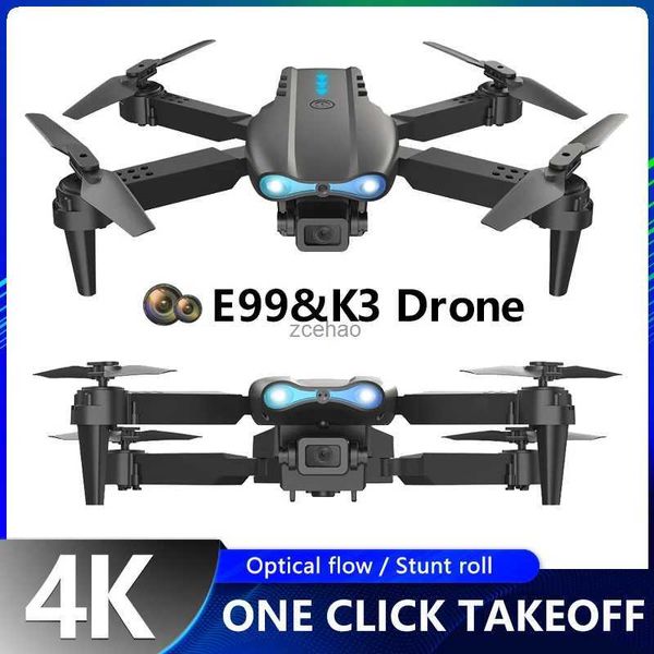 Drones E99 K3 RC Drone pliable maintien d'altitude quadrirotor avec positionnement de flux optique HD photographie aérienne avion RC véhicule aérien