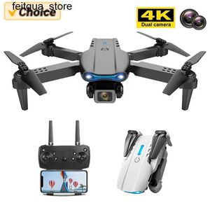 Drones E99 RC Mini Drone 4K con Wifi Fotografía Aerial Cámara Dual Helicóptero Control remoto Plegado cuatro helicóptero Dron Toy S24513