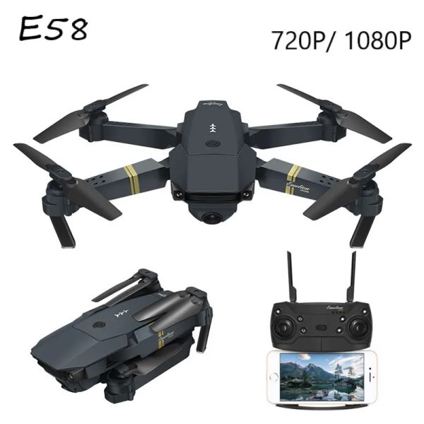 Drones Everyine E58 Drone WiFi FPV con gran angular HD1080P/720P Cámara Modo Arm plegable RC Quadcopter X Pro RTF Dron Dropshipping