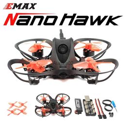 Drones EMAX Nanohawk 65mm 1S Whoop FPV débutant Drone de course en salle FrSky D8 Runcam Nano3 caméra 25mw VTX 5A Blheli_S 5.8G lunettes YQ240217