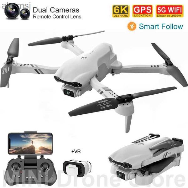 Drones F10 Easy Fly GPS VR Drone 4K photographie aérienne RC hélicoptères cadeaux intelligent suivez-moi quadrirotor pliant avec caméra retour gratuit YQ240129