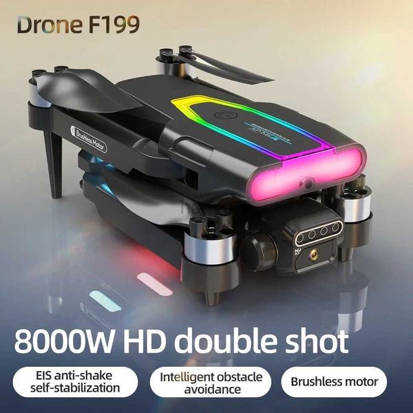 Drones F199 Drone sans balais 4K 4K Professional 8K HD Double appareil photo Évitement de la photographie aérienne Photographie pliable Quadcoptère Flying 240416