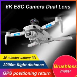 Drones F8 Pro pliable RC Drone 6K HD caméra Wifi FPV GPS Drones 4K professionnel évitement d'obstacles quadrirotor sans brosse Dron ldd240313