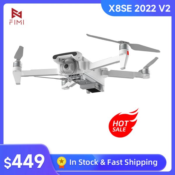Drones FIMI X8SE 2022 V2 Cámara 4K Cámara profesional Camera RC Helicóptero 3Axis Gimbal 4K Camera GPS RC X8 Dron