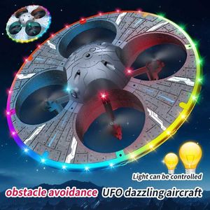 Drones schuim UAV met high-definition camera UFO RC UAV Toy Remote Control UAV voor kinder hindernissen zonder kop vier helikopters 360 graden flip B240516
