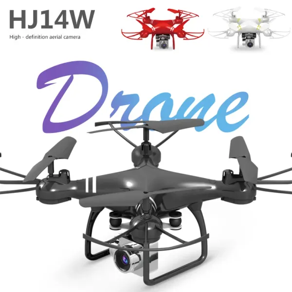 Drones pliables HD 1080p wifi fpv selfie drones Remote hélicoptère hj14w rc quadcopter caméra drone 4 canal grand angle durable durable