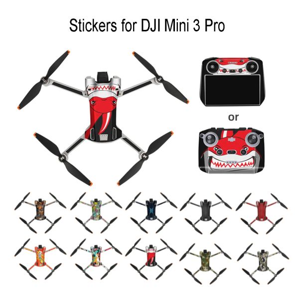 Pegatinas para Drones DJI Mini 3 Pro, película protectora para Dron, calcomanías remotas impermeables para aviones, cubierta completa de piel, accesorios Mini 3 Pro