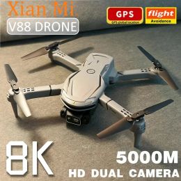 Drones pour Xiao Mi Original V88 Drone 8K Professional HD Aerial DualCamera Omnidirectional Obstacle Évitement du drone Quadcoptère 5000m