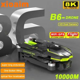 Drones pour Xiaomi B6 Drone Motor sans balais Dual 8K Professional Aerial Photography HD DualCamera WiFi FPV Falaxis RC Quadcopter Toy