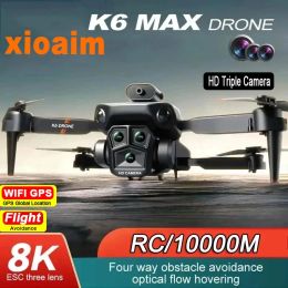 Drones voor Xiaomi K6 Max Drone 8K GPS Professinal Wide Hoek optische stroom vierway Obstacle Vermijding Quadcopter voor volwassen kindspeelgoed