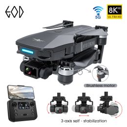 Drones God KF101 GPS DRONE 4K 8K HD CAMERIE GPS 5G WIFI ANTISHAKE 3AXIS