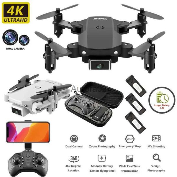 Drones GPS Drone 4K 1080P HD Cámara WiFi FPV Presión de aire Altitud Mantener Negro y gris Cuadricóptero plegable RC Dron Juguete Baby Doll YQ240217