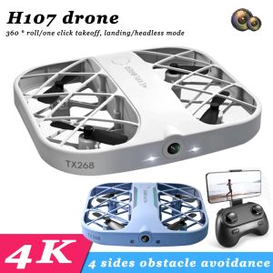 DRONES H107 8K Dron Professional HD 4K Camera WiFi FPV Télécommande Hélicoptère Drone avec Camera Pocket Quadcopter Gift for Boys