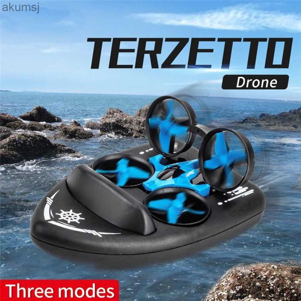 Drones H36F Hovercraft Water Land Air 3 en 1 véhicule aérien sans pilote jouet enfants télécommande électrique navire RC avion garçons cadeau YQ240129