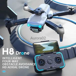 Drones H8 Drone 4K HD double caméra 2.4G Wifi flux optique positionnement évitement d'obstacle aérien Mini jouet pliant quadrirotor YQ240217