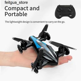 Drones Headless Style 2.4G Dual Mode Unmanned Aerial Vehicle for Land and Air Camera Free Special Effects 4-Axis Aircraft RC Aircraft Childrens Toys S24513