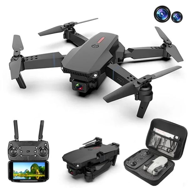 Drones Ventes chaudes à chaud E88 Pro 13 minutes Batterie volante à longue portée portable Small pliable 4k double caméra RC Drone