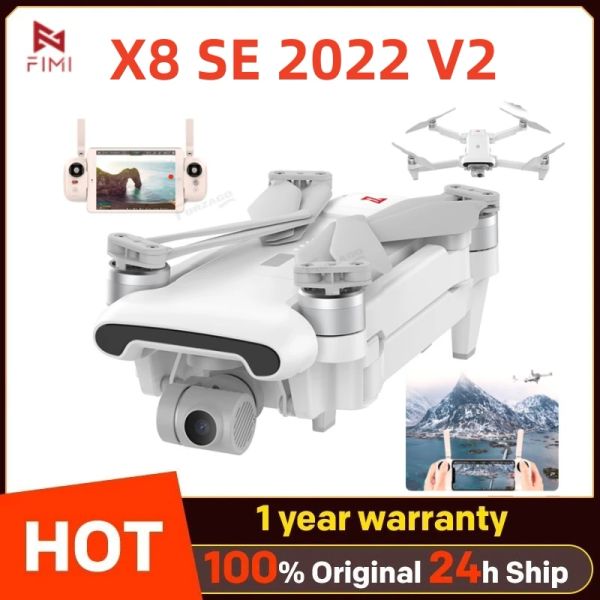 Drones en stock fimi x8 se 2022 v2 3axis gimbal 4k hd caméra drone wifi gps drone rc hélicoptère pour fimi x8 pro x8 se 2023