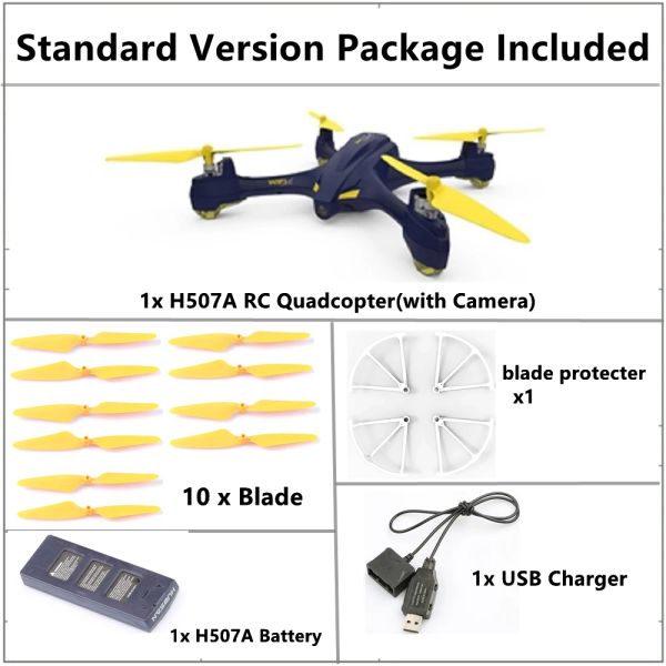 Drones (en stock) Hubsan X4 Star con App GPS Waypoint H507A+ WiFi FPV con cámara Sige Me RC Quadcopter