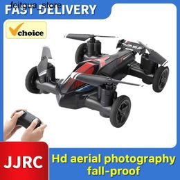 Drones JJRC Explosion Mini Land and Air Remote Control Drone Four Axis Remote Control Aircraft Flipping Lights Unmanned Driving Car Toys S24513