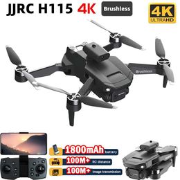 Drones JJRC H115 Brushless Drone 4K Professionele HD Aerial Photography Camera Obstacle Vermijding Optische stroming Positionering 240416