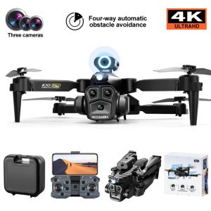 Drones K10 Max 4K Drone professionnel avec caméra HD Triple Lens Remote Control Airplane Associe Evitoteptor Quadcopter with Camera