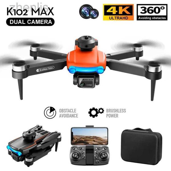 Drones K102Max RC Drone 4K Haute définition Dual Camera Professional Aerial Photography Evitation Évitement sans pinceau Hélicoptère Remote Control Aircraft D240509