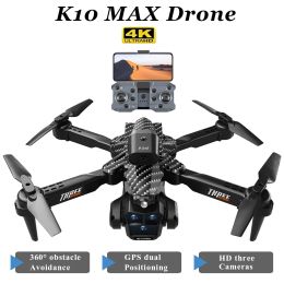 Drones K10max Drone pliable HD TROIS CAME CAMERIE OPTIQUE FLOW SOURANT TROIS LES IGRES 360 ° Évitement des obstacles Photographie aérienne RC Toys