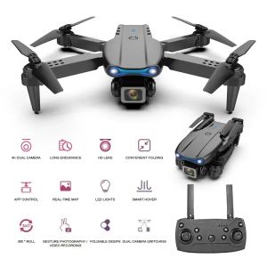 Drones k3 e99 pro mini drone wifi fpv dron threesided obstakel hd camera vermijding vaste hoogte professionele opvouwbare rc quadcopter