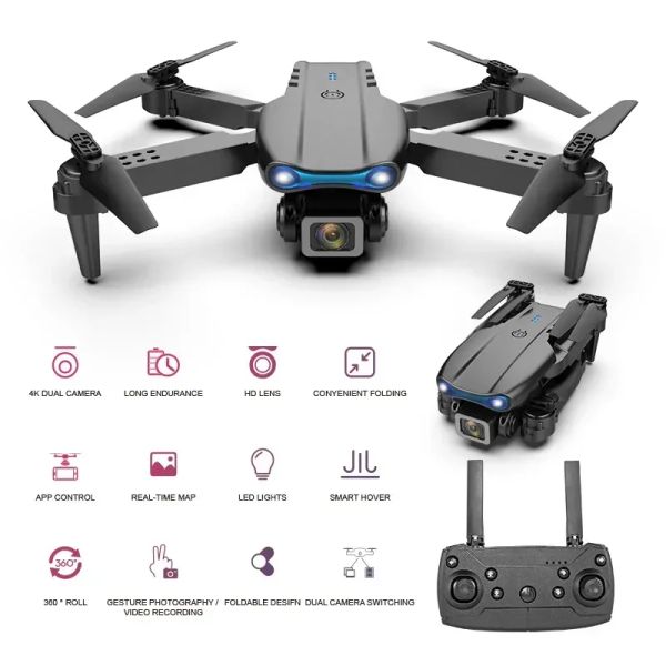 Drones K3 E99 Pro Mini Drone Wifi FPV Dron Threesiated HD Camera Évitement de hauteur fixe RC Pliant RC Quadcoptère