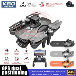 Drones K80 Drone avec appareil photo 360 Évitement d'obstacle Photographie aérienne professionnelle Hélicoptère 4k Dual ESC CAME CAMEAPTER Quadcopter Dron Toys 24416