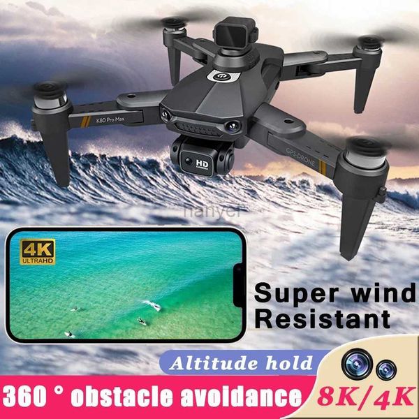 Drones K80 Drone avec appareil photo 360 Évitement d'obstacle Photographie aérienne professionnelle Hélicoptère 4k Dual ESC CAME CAME CAMER