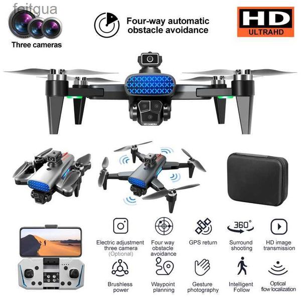 Drones K90MAX GPS Drone 8K trois caméra 360 infrarouge évitement d'obstacle optique flux positionnement pliable quadrirotor brosse moteur YQ240211