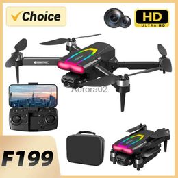 Drones KBDFA F199 Drone Luchtfotografie met 1080P Groothoek HD Dubbele camera Borstelloze WIFI FPV Professionele RC Opvouwbare Quadcopter YQ240217