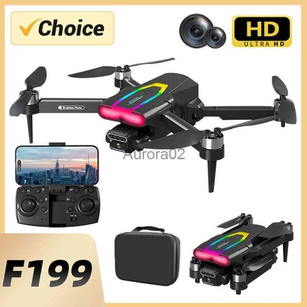 Drones KBDFA F199 Drone photographie aérienne avec 1080P grand Angle HD double caméra sans brosse WIFI FPV professionnel RC pliable quadrirotor YQ240217