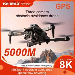 Drones KBDFA K6 MAX Drone 8K 5G GPS Professioneel HD Luchtfotografie Obstakel vermijden Helikopter met vier rotors RC Wifi Dron Speelgoedgeschenken Q231108