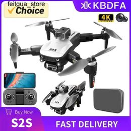 Drones KBDFA S2S Drone Professional Dual HD Camera Aerial Photography FPV Helicopter Obstacle Vermijding Vouwen RC vier helikopter speelgoedgeschenken S24513