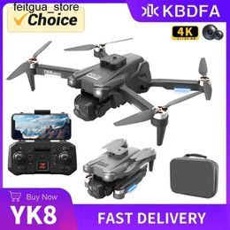 Drones kbdfa yk8 drone professionele 4k hd camera luchtfotografie borstelloze motor drone wifi tillen obstakel vermijding rc vier helikopters s24513