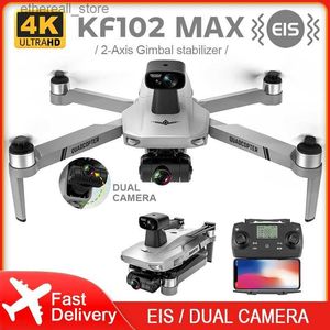 Drones KF102 Max GPS Drone 4k professionele FPV HD-camera KF102 Drones 2-assige gimbal borstelloze motor RC Quadcopter VS ZLL SG906 Max Pro2 Q231108