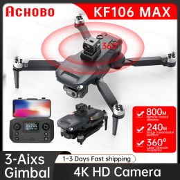 Drones KF106 / KF106 Dron Max con cámara HD profesional 2.4G wifi gps plegable 3axis gimbal fpv quadcopter sin escobillas