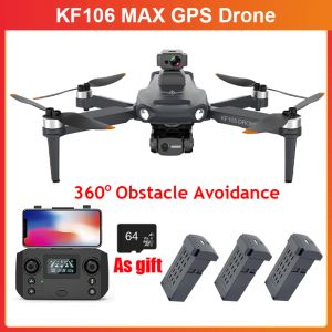 Drones KF106 Max 4K Camera Obstacle Vermijding RC Helicopter 3axis Borstelloze FPV GPS Quadcopter HD Camera RC -drones