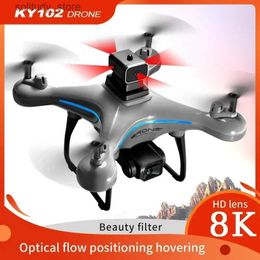 Drones KY102 Drone 8K Professionele dubbele camera Luchtfotografie 360 Obstakel vermijden Optische stroom Vierassige RC-vliegtuigen Q240308