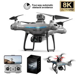 Drones ky102 drone 8k professionele hd dual camera luchtfotografie obstakel vermijding optische vieras rc aerocraft speelgoed 24416