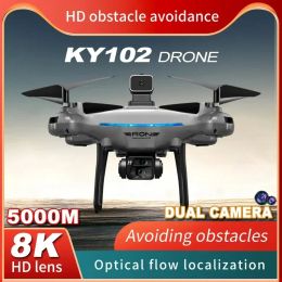 Drones KY102 DRONE 8K Professional HD Dual Camera Aerial Photography 360 Obstacle évitement Optical Flow Fouraxis RC Aerocraft Toy