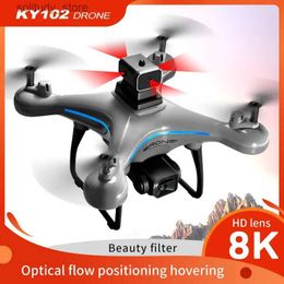 Drones KY102 RC Drone 4K Professionele dubbele camera Luchtfotografie 360 Obstakel vermijden Optische stroom Vierassige RC-vliegtuigen Q240308